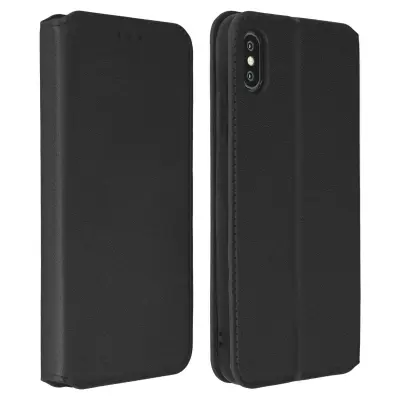Preklopni ovitek za knjigo Držalo za kartico in podpora za video - crna str. Apple iPhone XS MAX