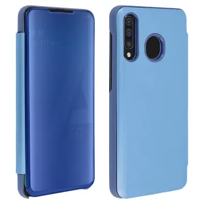Izjemno tanek preklopni ovitek Mirror s funkcijo stojala - modra str. Samsung Galaxy A50
