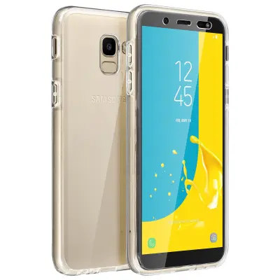 Vgrajena zašcitna lupina: prožna sprednja in toga zadnja stran - Ultra-prozorna str. Samsung Galaxy J6