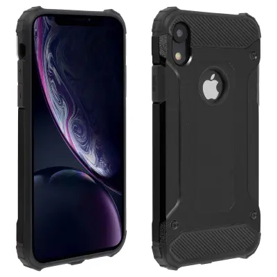 Torbica Defender II, odporna na udarce - odpornost na padce 1,8 m - crna str. Apple iPhone XR