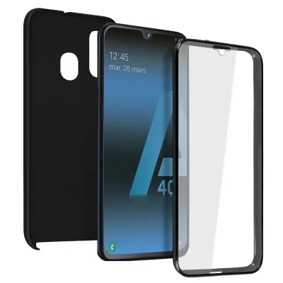 Integrirana zašcita: prožna sprednja in toga zadnja lupina - crna str. Samsung Galaxy A40