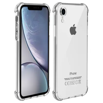 Mehka torbica z ojacanimi vogali in zašcito proti udarcem - prozorna str. Apple iPhone XR