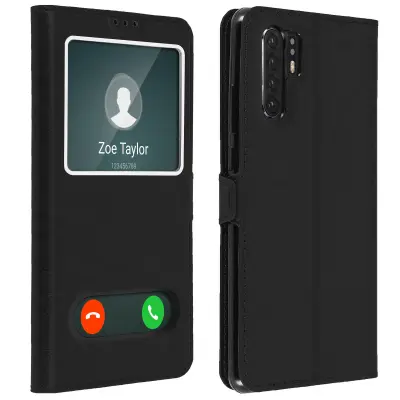 Dvojna zašcitna torbica z ucinkom teksture - crna str. Huawei P30 Pro