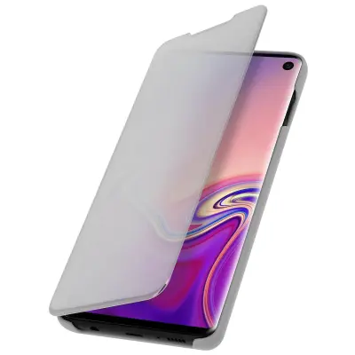 Izjemno tanek zrcalni etui s funkcijo stojala - srebrn str. Samsung Galaxy S10