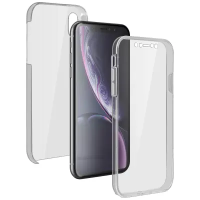 Integralni trup prilagodljiv sprednji togi zadnji del, 360° Zbirka - Transparent str. Apple iPhone XR