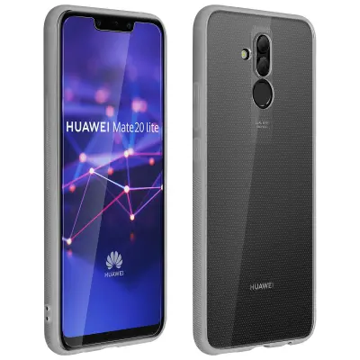 Zašcitni paket - Etui s filmom iz silikonskega gela iz kaljenega stekla - prozoren str. Huawei Mate 20 Lite