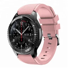 Cadorabo TPU zapestni pas s kovinsko zaponko 20 mm, združljivo s Samsung Galaxy Watch 42 mm / 3 /4 /5 v roza barvi - Nadomestni SRAP za Huawei Watch 2 za Nokia Steel for LG Watch Sport itd.