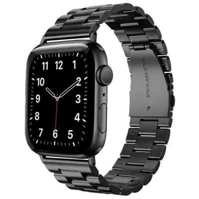 CADORABO Apple Watch (serija 7/8) 45 mm, (SE/serija 4 /5 /6) 44mm in (serija 1/2/3) 42mm v črni barvi - nadomestni jermen, primeren za vašo p