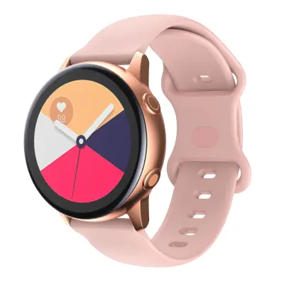 Cadorabo silikonski zapestni pas 22 mm, združljiv s Samsung Galaxy Gear S3/Gear 2 v roza barvi - nadomestni jermen za Huawei Watch GT za Watch 2 Pro z