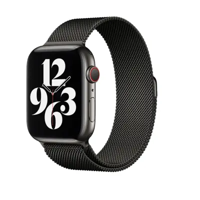 CADORABO Apple Watch (serija 7/8) 41 mm, (SE/serija 4 /5 /6) 40mm in (serija 1/2/3) 38mm v črni barvi - nadomestni jermen, primeren za vašo p