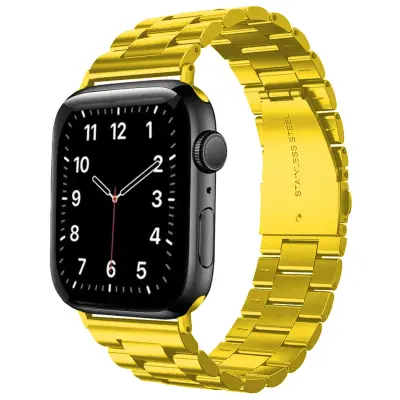 CADORABO Apple Watch (serija 7/8) 45 mm, (SE/serija 4 /5 /6) 44mm in (serija 1/2/3) 42mm v zlatu - nadomestni trak, primeren za vašo pametno