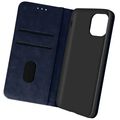 Folio Case iPhone 13 Pro z držalom za kartico - modra