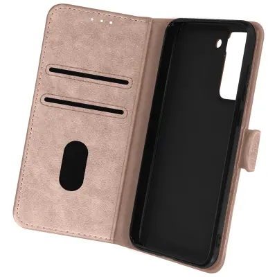 Folio Case Samsung Galaxy S21 FE z držalom za kartico - roza guba