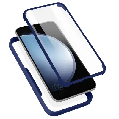Ovitek Samsung Galaxy A33 5G, zadnji del iz pleksiglasa z Svetlomodra obroba