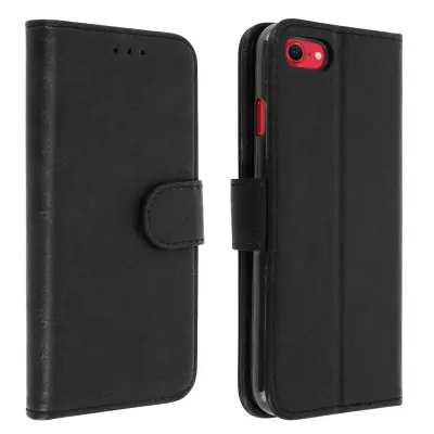 Folio Case iPhone SE / 8 / 7 z držalom za kartico - Crna