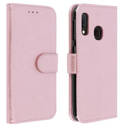 Folio Case Samsung Galaxy A20e z držalom za kartico - roza guba