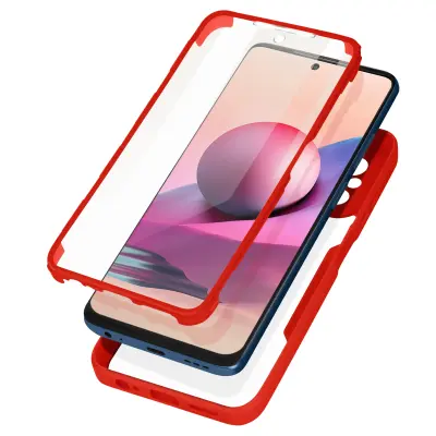 Ovitek Xiaomi Note 10 / Note 10S, zadnji del iz pleksiglasa z Rdec obrobo