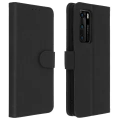 Folio Case Huawei P40 z držalom za kartico - Crna