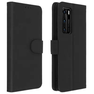 Folio Case Huawei P40 z držalom za kartico - Crna