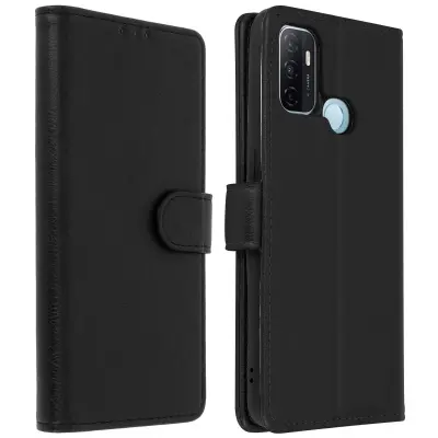 Folio Case Oppo A53 , Oppo A53s z držalom za kartico - Crna