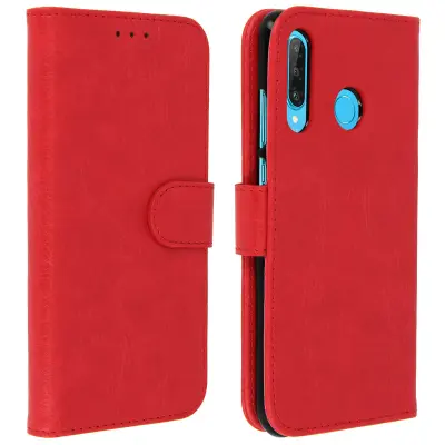 Folio Case Huawei P30 Lite / Honor 20S z držalom za kartico - rdeca