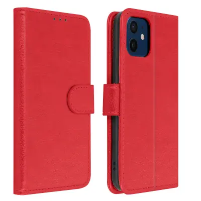 Folio Case iPhone 12 / 12 Pro z držalom za kartico - rdeca
