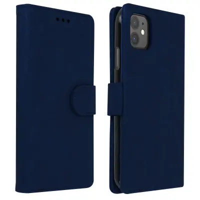 Folio Case iPhone 11 z držalom za kartico - modra