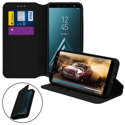 Ovitek, Folio Classic Edition Black str. Samsung Galaxy A6 2018