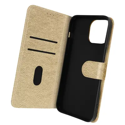 Folio Case iPhone 14 Pro Max z držalom za kartico - zlato