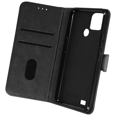 Folio Case Realme C21 / C11 2021 z držalom za kartico - Crna