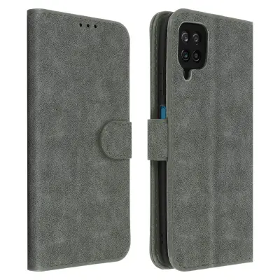 Folio Case Samsung Galaxy A12 z držalom za kartico - siva