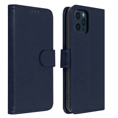 Folio Case iPhone 12 Pro Max z držalom za kartico - modra
