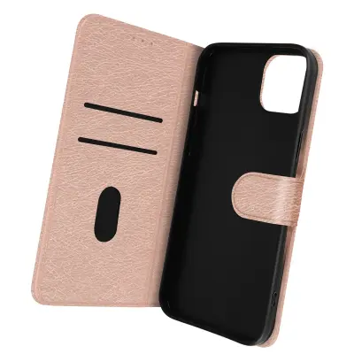 Folio Case iPhone 14 Plus z držalom za kartico - roza guba