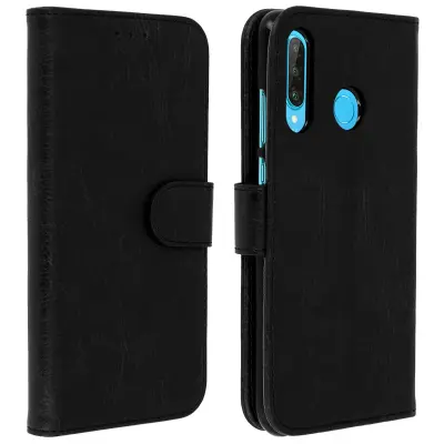 Folio Case Huawei P30 Lite / Honor 20S z držalom za kartico - Crna
