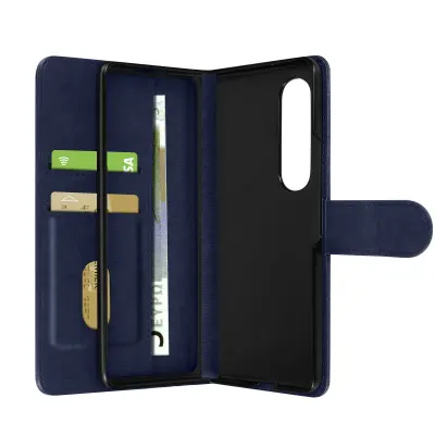 Folio Case Samsung Galaxy Z Fold 3 z držalom za kartico - modra