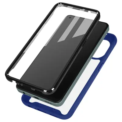 Ovitek Oppo Reno 8 Lite 5G, zadnji del iz pleksiglasa z Svetlomodra obroba
