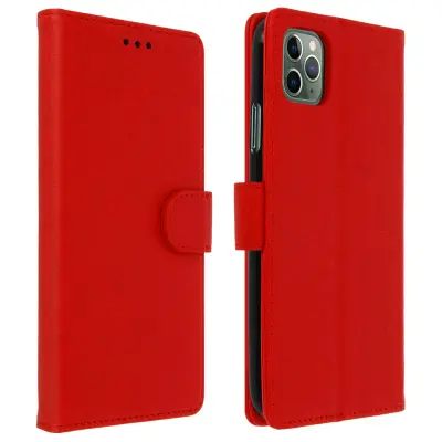 Folio Case iPhone 11 Pro Max z držalom za kartico - rdeca