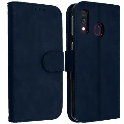 Folio Case Samsung Galaxy A40 z držalom za kartico - modra