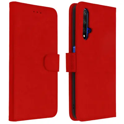 Folio Case Honor 20 , Huawei Nova 5T z držalom za kartico - rdeca