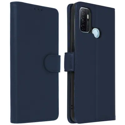 Folio Case Oppo A53 , Oppo A53s z držalom za kartico - modra