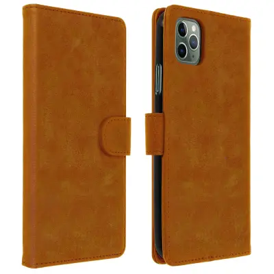 Folio Case iPhone 11 Pro z držalom za kartico - rjav