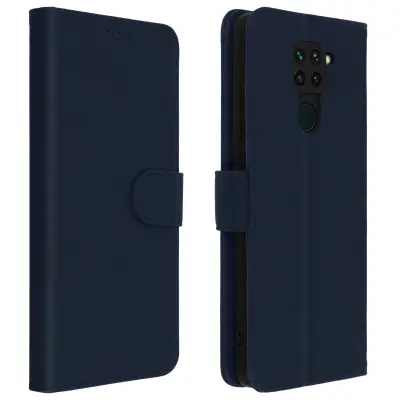 Folio Case Xiaomi Redmi Note 9 z držalom za kartico - modra