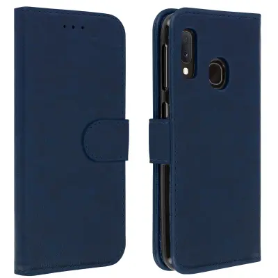 Folio Case Samsung Galaxy A20e z držalom za kartico - modra