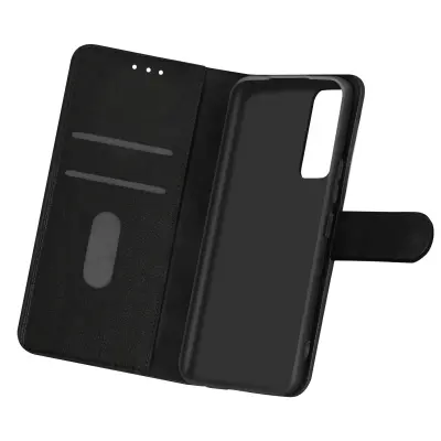 Folio Case Samsung Galaxy A02s z držalom za kartico - Crna