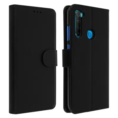 Folio Case Xiaomi Redmi Note 8 z držalom za kartico - Crna