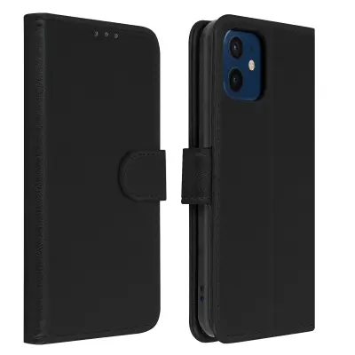 Folio Case iPhone 12 Mini z držalom za kartico - Crna