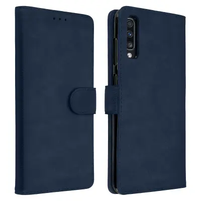 Folio Case Samsung Galaxy A70 z držalom za kartico - modra