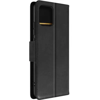 Etui za Motorola Edge 40 Pro Wallet Stand Series Bara iz mehkega usnja, crn