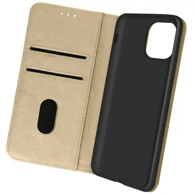 Folio Case iPhone 13 Pro Max z držalom za kartico - zlato