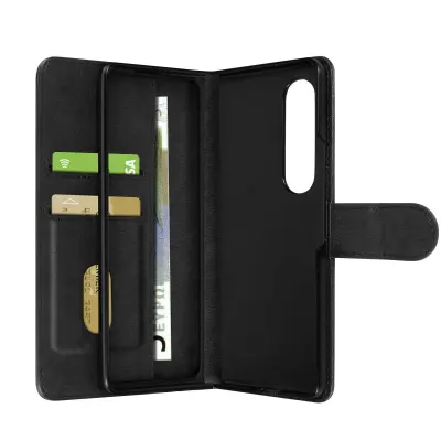 Folio Case Samsung Galaxy Z Fold 3 z držalom za kartico - Crna